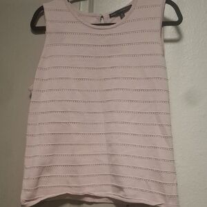 White House Black Market Pink Ribbed Tank Top